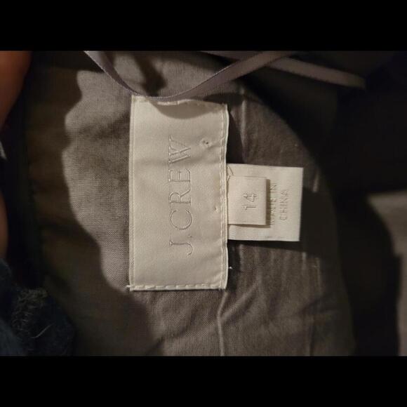 J Crew size 14 grey silk fit and flare dress - Picture 4 of 6